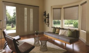Sliding Panels with roller shades