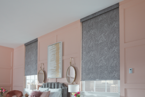 Roller Shades can patterned and allow for room darkening.
